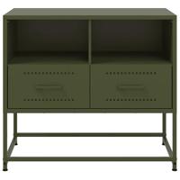 Tv-meubel 68x39x60,5 cm staal olijfgroen - thumbnail