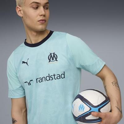 PUMA Olympique Marseille Trainingsshirt 2025-2026 Lichtblauw Donkerblauw PUMA Olympique Marseille Trainingsshirt 2025-2026 Lichtblauw Donkerblauw