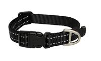 Rogz For Dogs snake halsband zwart - thumbnail