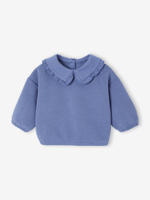 Sweater voor pasgeborenen met denim effect blauw