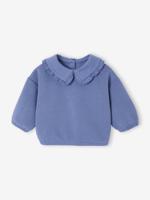 Sweater voor pasgeborenen met denim effect blauw - thumbnail