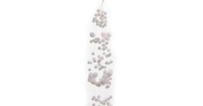 Guirlande Sneeuwbal Parelmoer 60cm Wit