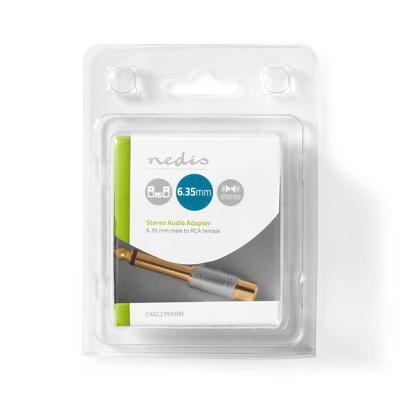 Nedis Mono-Audioadapter | 6,35 mm Male | RCA Female | Zilver | 1 stuks - CAGC23935ME CAGC23935ME