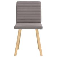 Eetkamerstoelen draaibaar 2 st stof taupe - thumbnail