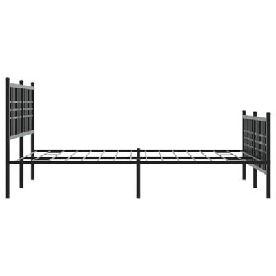 Bedframe met hoofd- en voeteneinde metaal zwart 140x200 cm Bedframe met hoofd- en voeteneinde metaal zwart 140x200 cm