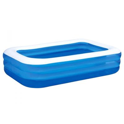 Bestway Familiezwembad Rechthoek Deluxe 305x183x56 cm Wit/Blauw