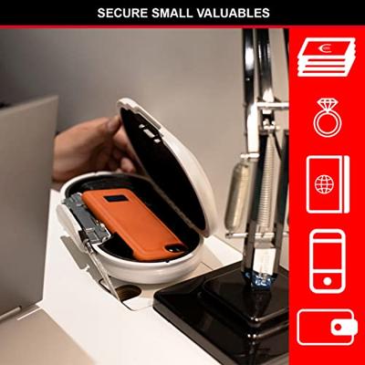 MASTER LOCK draagbare mini reisopbergdoos met beveiligingskabel - wit - thumbnail