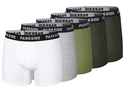 PARKSIDE Set van 5 heren boxers (Grijs/groen/wit, XL)