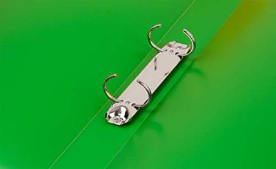 Q-CONNECT ringmap, PP, 2 ringen, 25 mm, transparant groen