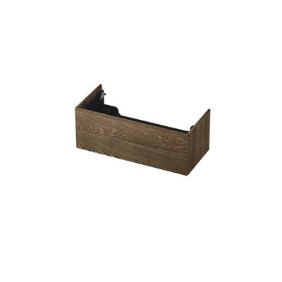 INK - Onderkast 1 Lade Push 2 Open Bestaande Uit - 1000x450x376 Mm - Massief Eiken Charcoal