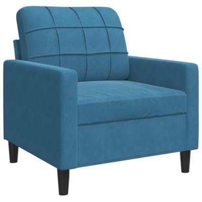 Fauteuil 60 cm fluweel blauw Fauteuil 60 cm fluweel blauw