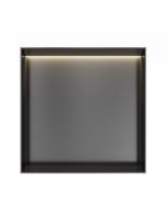 Hotbath &MORE Inbouwnis 30x30x10cm frameless + LED Geborsteld Gunmetal PVD - thumbnail