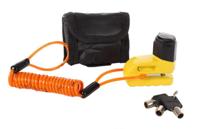 Pythonslot schijfremslot geel 6mm + kabel - thumbnail