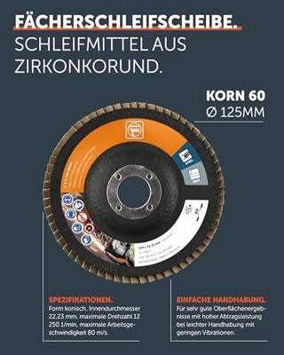 Fein 63730023010 Lamellenschuurschijf Diameter 125 mm Korrelgrootte (num): 60 10 stuk(s)