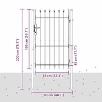 Hekpoort Grijs 100 x 150 cm Poedercoated staal - thumbnail
