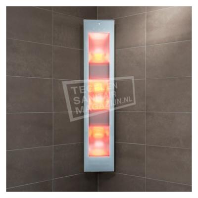 Sunshower Combi White UV en Infrarood Opbouwapparaat 29x144x22.8 cm Aluminium Wit