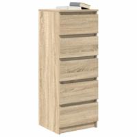 Dressoir met lades 37,5x35x99 cm spaanplaat sonoma eikenkleurig - thumbnail