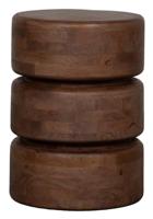LABEL51 Bijzettafel Milly - Nature Smooth - Mangohout - 35 cm - Rond - thumbnail