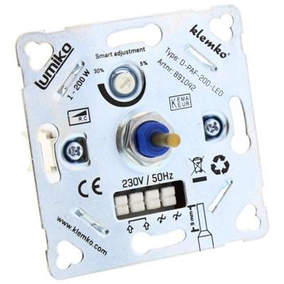 Klemko LED inbouw dimmer 1 tot 200W zit verloop van 6mm bij 891042