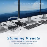 OWC Thunderbolt 5 Hub, 3 x Thunderbolt 5 poorten, USB-A-poort, tot 80/120 Gb/s, tot 3 8k beeldschermen, 140 W voeding en opladen, compatibel met Mac & PC, Thunderbolt 5/4/3, USB4 en USB-C - thumbnail
