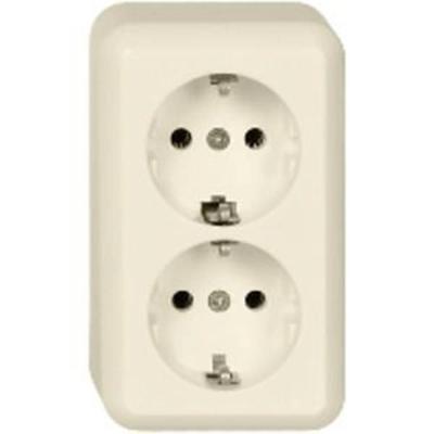 ELSO AP-stopcontact 395400 2-voudig 16A CONTURA parelwit Meerdere kleuren 1 stuk(s)