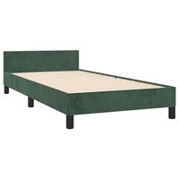 Bedframe zonder matras 100x200 cm fluweel donkergroen - thumbnail