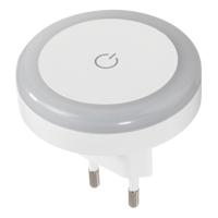 Hama led-nachtlampje touch switch voor stopcontact aanraakknop warm licht - thumbnail