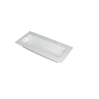 INK Faktor Wastafel Polystone Centraal met 2 Kraangaten - 1000x450x15 mm - Glans Wit - thumbnail