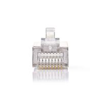 RJ45-Connector | Male | Stranded STP CAT5 | Recht | Verguld | 1 Stuks | PVC | Transparant | Doos - thumbnail