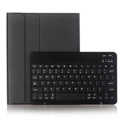 A09B Bluetooth 3 0 ultra-dunne ABS afneembare Bluetooth toetsenbord lederen case voor iPad Air/Pro 10 5 inch (2019) met pen slot & Holder (zwart)