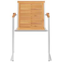 Tuinstoelen 4 st met kussens massief teakhout - thumbnail