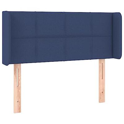 Hoofdbord met randen 103x16x78/88 cm stof blauw