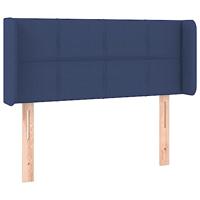 Hoofdbord met randen 103x16x78/88 cm stof blauw - thumbnail