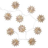 Boltze Home Lichtketting led met 10 houten sterren - thumbnail