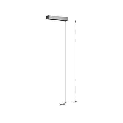 Lucide Premium LINIAL Ophanging met plafondplaat - 1 fase Railsysteem / Railverlichting - Zwart mat Chroom