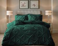 Sleeptime Velvet Pintuck Groen 200 x 200/220 cm - thumbnail