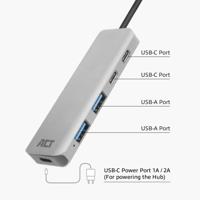 ACT AC6125 USB-A hub USB-C power poort - thumbnail