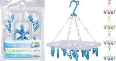 Washanger 18 knijpers 4 assorti