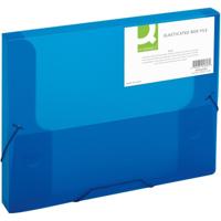 Q-CONNECT elastobox, met elastieken, A4, rug 25 mm, blauw - thumbnail