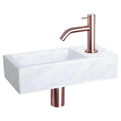 Fonteinset Differnz Helios 37.5x18.5x9.5 cm Marmer Wit Met Gebogen Kraan Rood Koper Differnz Fonteinset Differnz Helios 37.5x18.5x9.5 cm Marmer Wit Met Gebogen Kraan Rood Koper Differnz