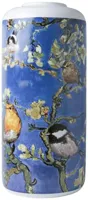 Heinen Delfts Blauw cilindervaas keramiek vogels van van gogh 14x31cm delfts blauw - thumbnail