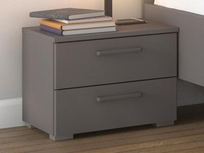 Nachtkastje FLORILLA 2 lades metaalgrijs Nachtkastje FLORILLA 2 lades metaalgrijs