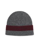 HEMA Herenbeanie grijs-rood - thumbnail