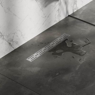 Brauer Douchegoot met Standaard Rooster en Flens - 60 cm - Rvs Geborsteld