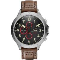 Horlogeband Armani Exchange AX1755 Leder Bruin 22mm - thumbnail