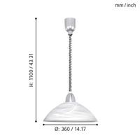 Eglo HanglampLord 2 wit met chroom - 87008 - thumbnail