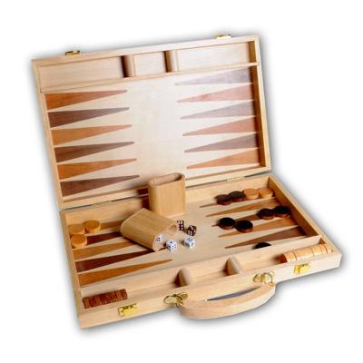 Backgammon hout bruin 48 x 38 cm