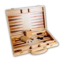 Backgammon hout bruin 48 x 38 cm - thumbnail