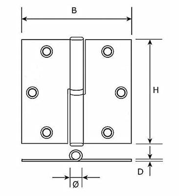Kogelpaumelle reh 76x76mm links