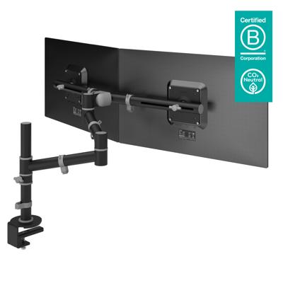 Viewgo Monitor Arm 133 - Bevestigingskit (bureauklembevestiging, paal, draaibare arm, bevestiging met bout erdoor, 2 interface-beugels) voor 2 LCD-schermen - staal - zwart Viewgo Monitor Arm 133 - Bevestigingskit (bureauklembevestiging, paal, draaibare arm, bevestiging met bout erdoor, 2 interface-beugels) voor 2 LCD-schermen - staal - zwart